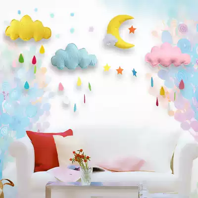 ins Nordic creative handmade cloud raindrops hanging decoration kindergarten children's room aerial hanging tent decorations