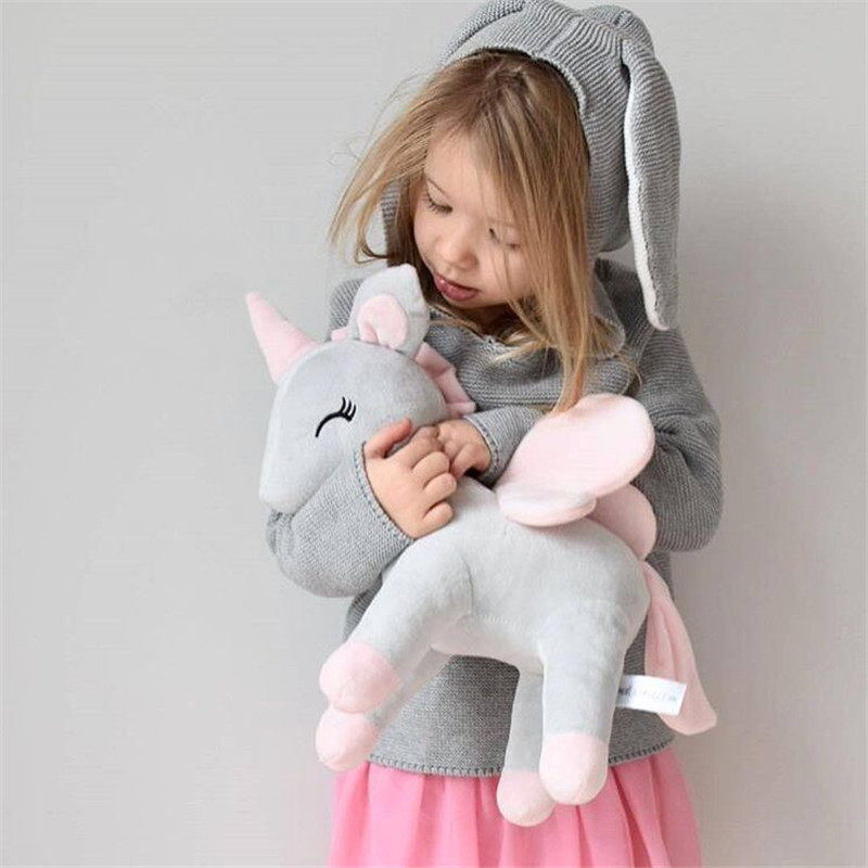 Ins nordic unicorn children plush toy fawn doll baby comfort doll pillow photo props