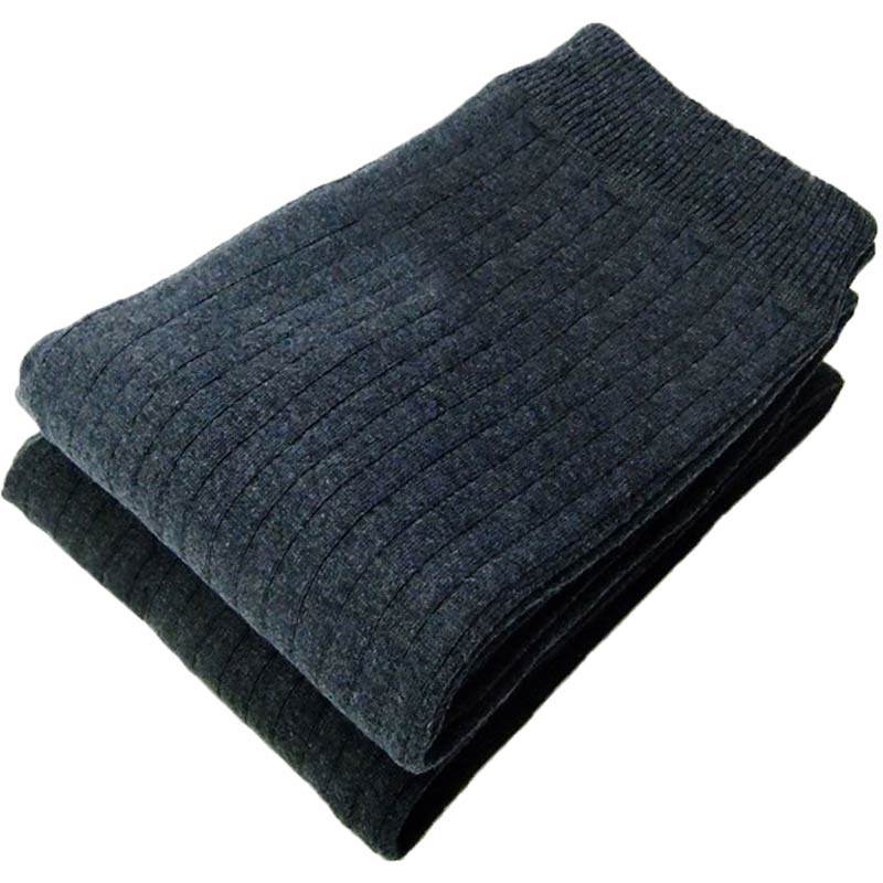 Winter double layer thickened large size cotton wire pants body knitted warm pants high waist men's inner lap pants cashmere wool pants