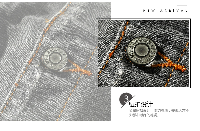 Áo khoác denim lỗ nam mùa xuân và mùa thu Hàn Quốc xu hướng 2019 mới đẹp trai retro size lớn áo khoác nam Slim - Áo khoác đôi