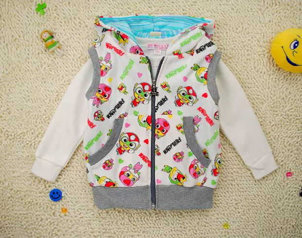Bé gái 1-6 tuổi tải vest vest nữ xuân và thu bé