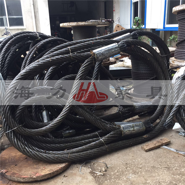 Galvanized pressed double steel wire rope coated oil plugging sling wagon crane lifting hoisting tool Sotool