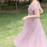 Летняя одежда, милая длинная юбка, шифоновое платье, коллекция 2022, французский стиль, в цветочек