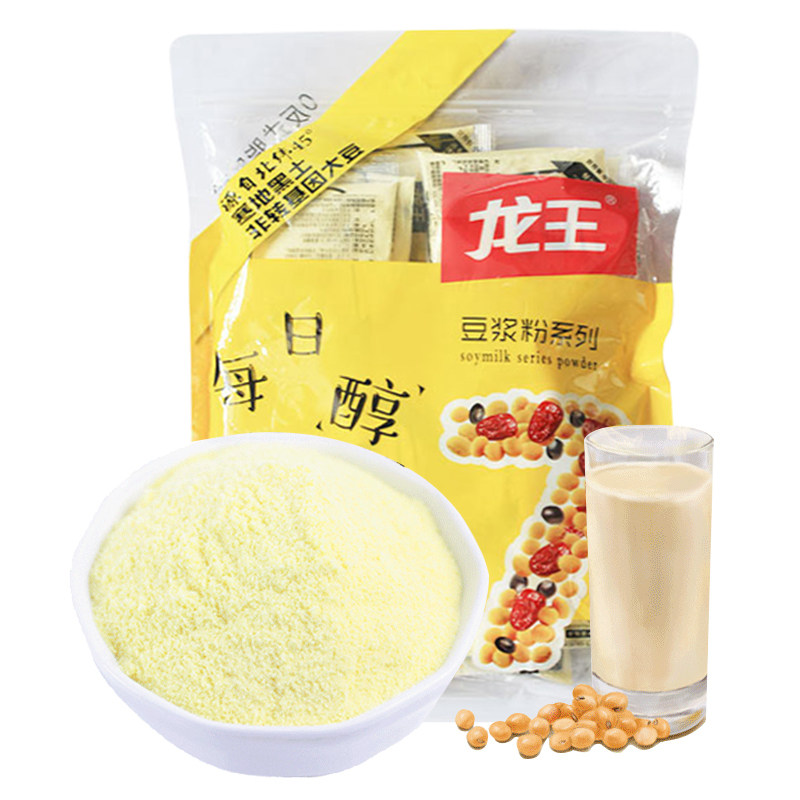 Dragon King Soy Milk Powder Raw Taste Sweet Black Bean Breakfast Commercial Home Bean Powder Small Package Instant Big Bag Soy Milk Powder