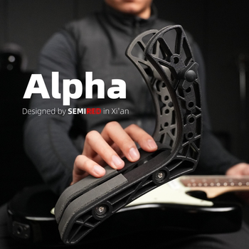 Semi Red Alpha Ergonomic Electric Guitar Stand Electric Guitar Performance Stand