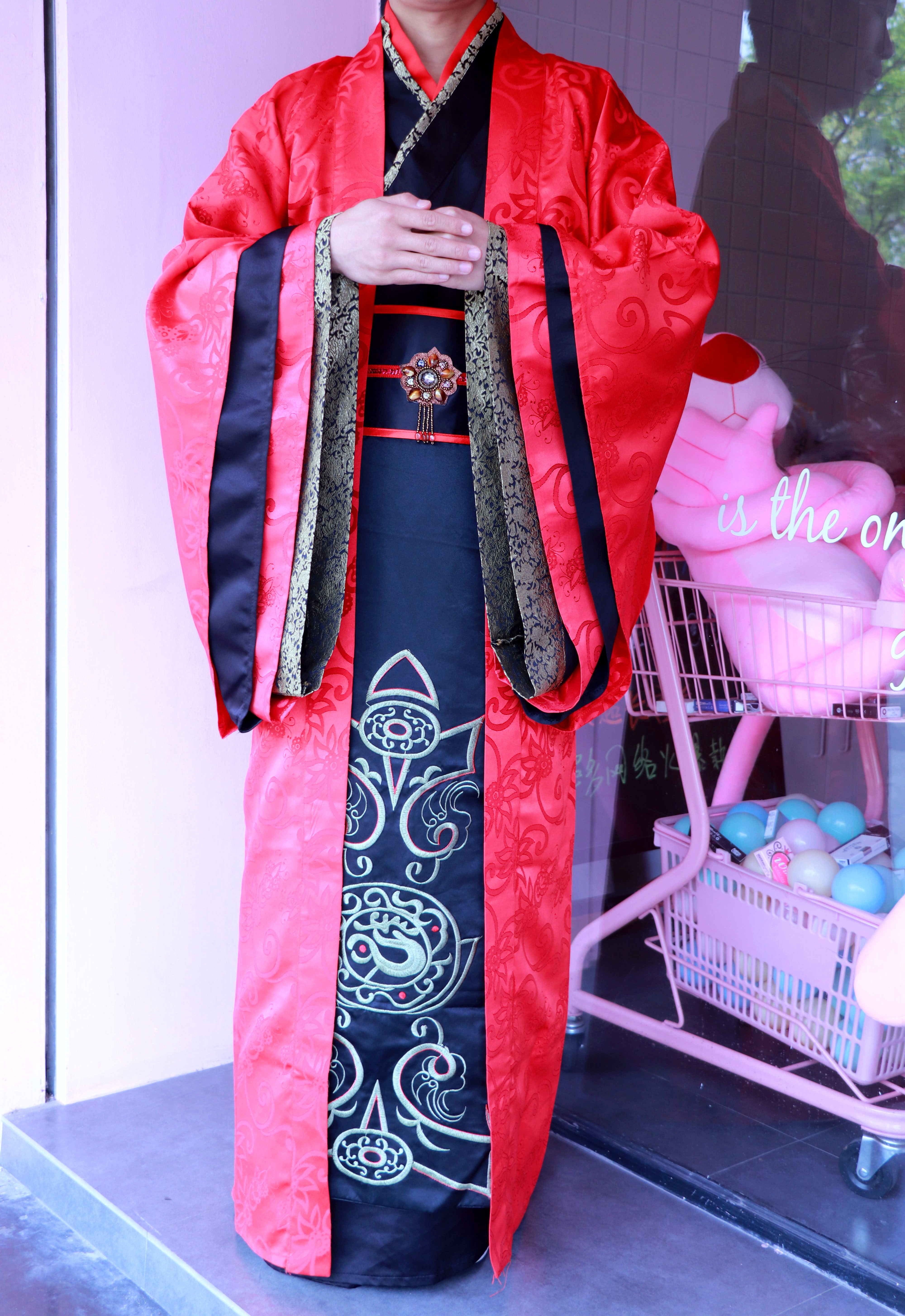 漢式婚禮中式婚禮服裝古代結婚美人心計漢服喜服大紅色婚服出租賃