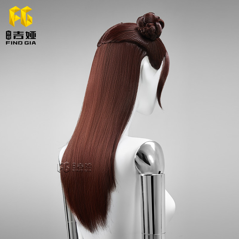 吉娅模特假发道具，让你一秒变时尚女模，丸子头假发体验！-模特道具假发-淘宝好物网
