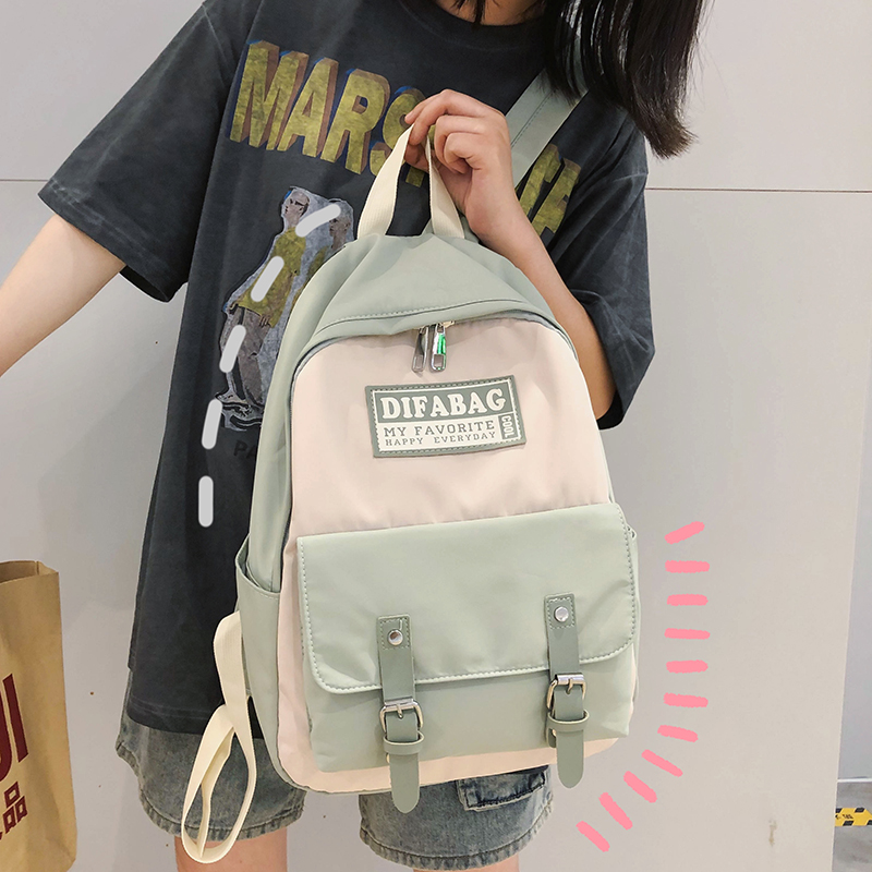 ins Wind Super fire schoolbag Korean version of Harajuku ulzzang junior high school backpack Tide brand female high school students Joker backpack