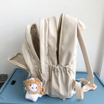 Middle school student bag multi-layer large-capacity split Japanese Tide brand backpack male Harajuku wind Super fire backpack female