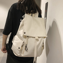 Waterproof schoolbag female Korean version Harajuku ulzzang high school students backpack college style casual solid color backpack male