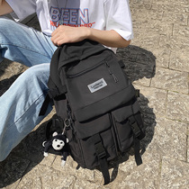 Japanese overwear backpack female college students simple schoolbag male Korean version of Chao brand campus ins Fengsen backpack men