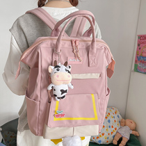 Junior High School schoolbag female niche design sense backpack female summer 2021 new large-capacity student backpack