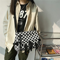 Ancan Sauce Chessboard G Bag Packs 2021 New Bags Women Skew Satchel Couple Fashion Trends Single Shoulder Difference Bag