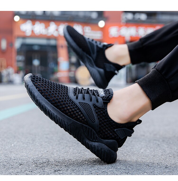 Mesh обувь 夏天全网面透气镂空男鞋休闲 𫔮薄款网鞋夏季男士轻便防臭网眼运动鞋