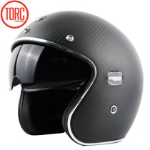 New TORC carbon fiber retro Harley locomotive helmet for men and women UV trade semi-helmets flying helmets