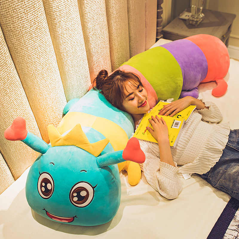 Fur Caterpillar Fur Suede Toy Doll Paparazzi Bed Cute Doll Strip Children Sleeping With Pillow's Birthday Gift