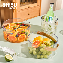 Light luxury portable ice bucket high-value small ice bucket net red fruit tea cola fruit basket fruit plate champagne ten nights