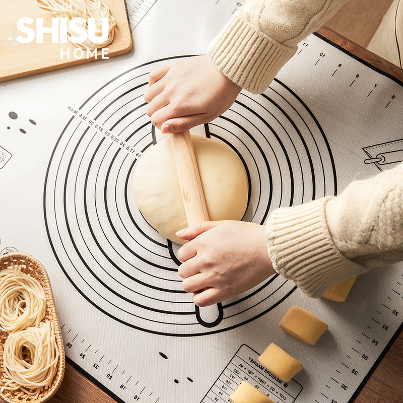 Silicone knead dough rolling and face cushion thickened and increased food grade home panel rubbing surface baking anti-slip case plate kitchen 
