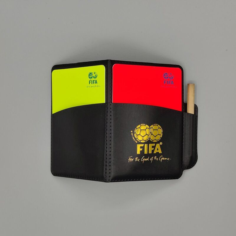 Football Red and Yellow Card Referee Equipment, Competition Equipment, Special Red Card and Yellow Card with Pen, Edge Picker, Props, Marker Book