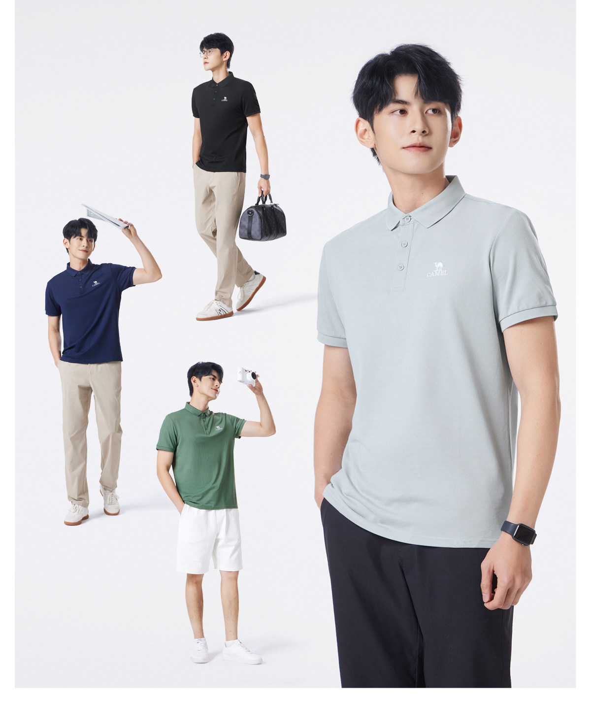 Дышащая модная универсальная футболка polo 