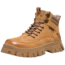 Camel Martin boots mens 2024 autumn and winter new fashion versatile high-top work shoes urban light outdoor rhubarb boots