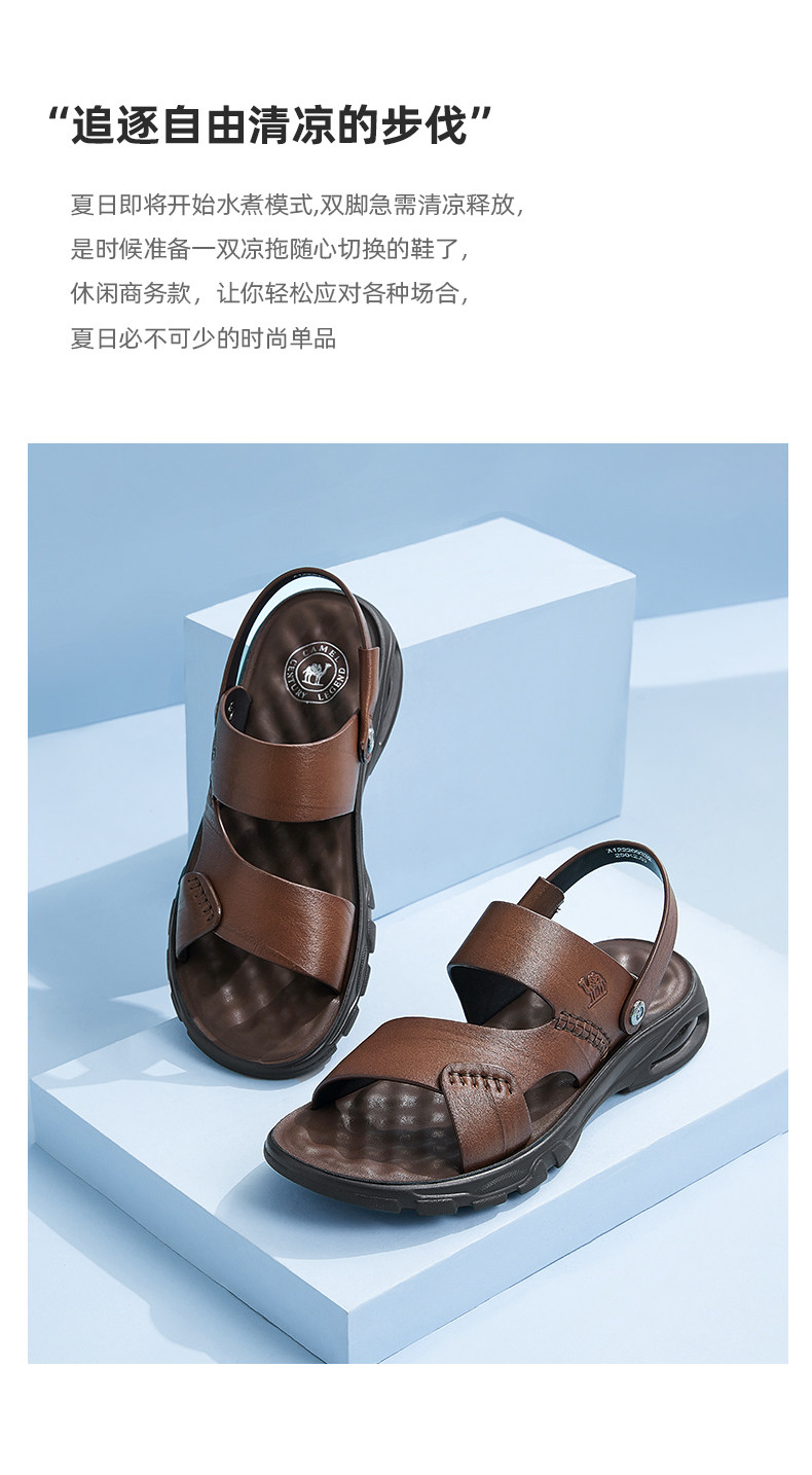 Летние босоножки, тапочки для отдыха, пляжная обувь, из натуральной кожи, мягкая подошва 