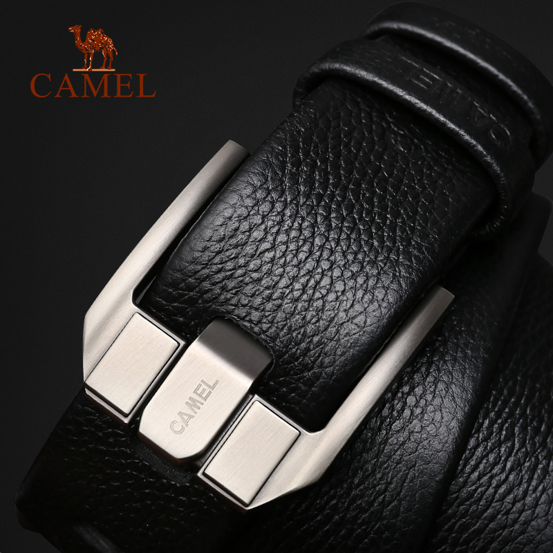 Camel belt men's head layer leather Korean casual fashion young man cowhide belt leather pin buckle business belt tide