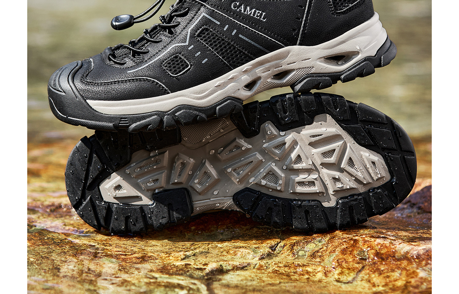 Mesh обувь 骆驼男鞋2025夏季新款户外休闲 𫔮徒步鞋男运动凉鞋透气网面溯溪鞋男 Camel