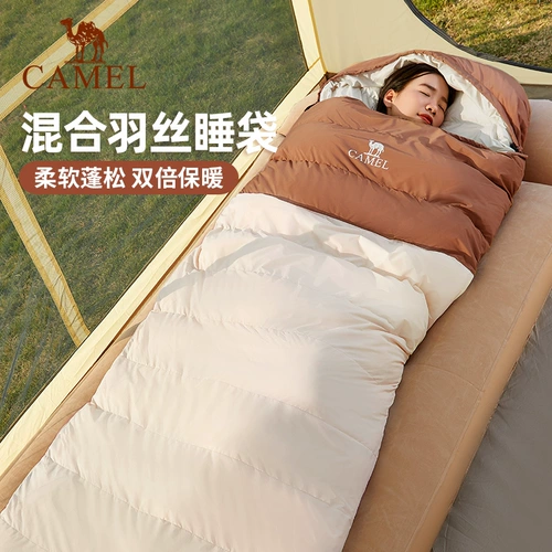 Портативный дорожный удерживающий тепло спальный мешок для детей и взрослых для кемпинга, осенний, тренд сезона, увеличенная толщина