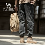 Мужские хлопковые летние эластичные штаны, дорожные спортивные повседневные брюки, свободный крой