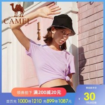 Camel womens t-shirt womens loose cotton couple short-sleeved 2021 spring new breathable sports casual half-sleeve shirt