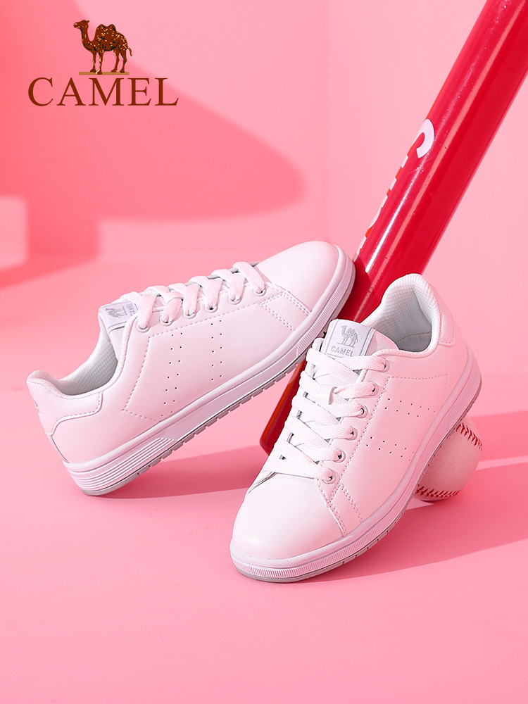 Camel white shoes women's 2021 spring all-match Korean version single shoes breathable sneakers net red women's shoes Hong Kong style casual shoes