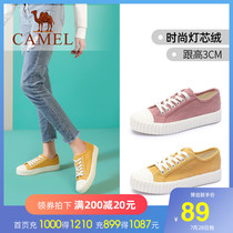 Camel womens shoes wild spring canvas shoes womens retro student board shoes Corduroy top cloth shoes casual slip cookie shoes