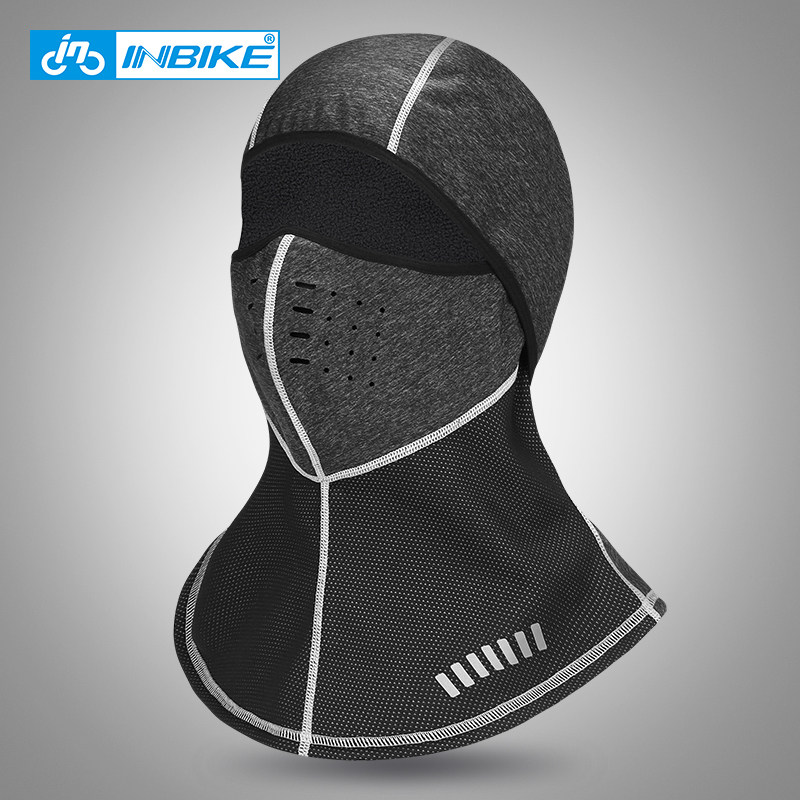 INBIKE Winter Mask Male Full Face Headgear Hat Thickness Wind-Proof Warm Outdoor Running Riding Locomotive Ski