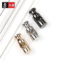 Upscale metal spring button rope buckle Sub-down clothes Pants Belt hanging bell Carrope adjusting buckle Clothing Accessories Accessories