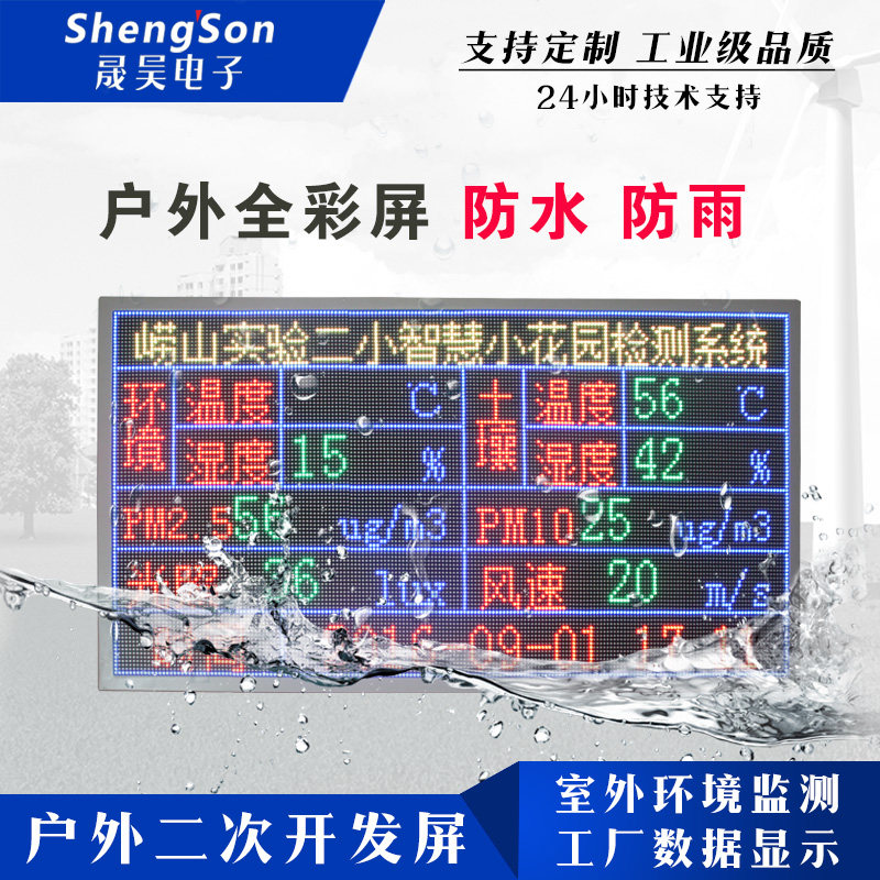 P5 Full color waterproof LED display environment company watchboard secondary development network 485 modbus communication