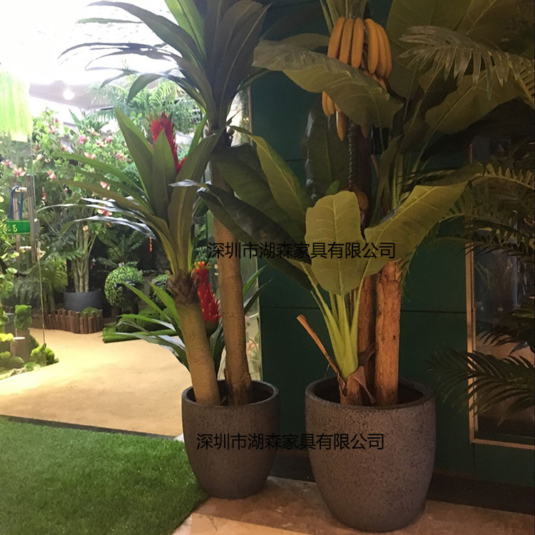 European style simple glass steel floor cement pot retro sandstone cement jacket dry vase