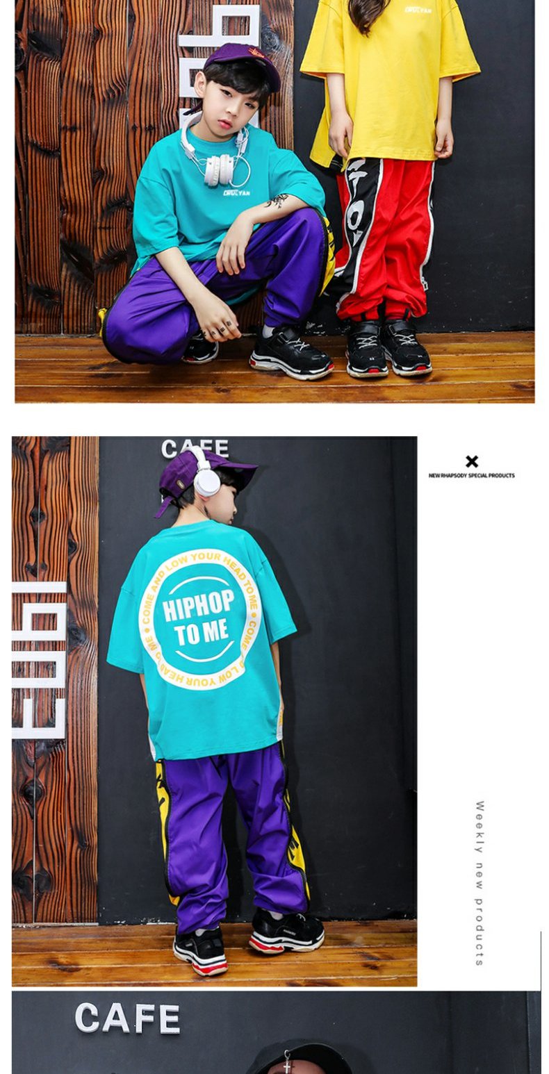 Quần áo khiêu vũ trẻ em đường phố hip hop phần thủy triều dài tay chàng trai và cô gái trang phục khiêu vũ jazz lỏng quần áo biểu diễn hiphop quần áo trẻ con