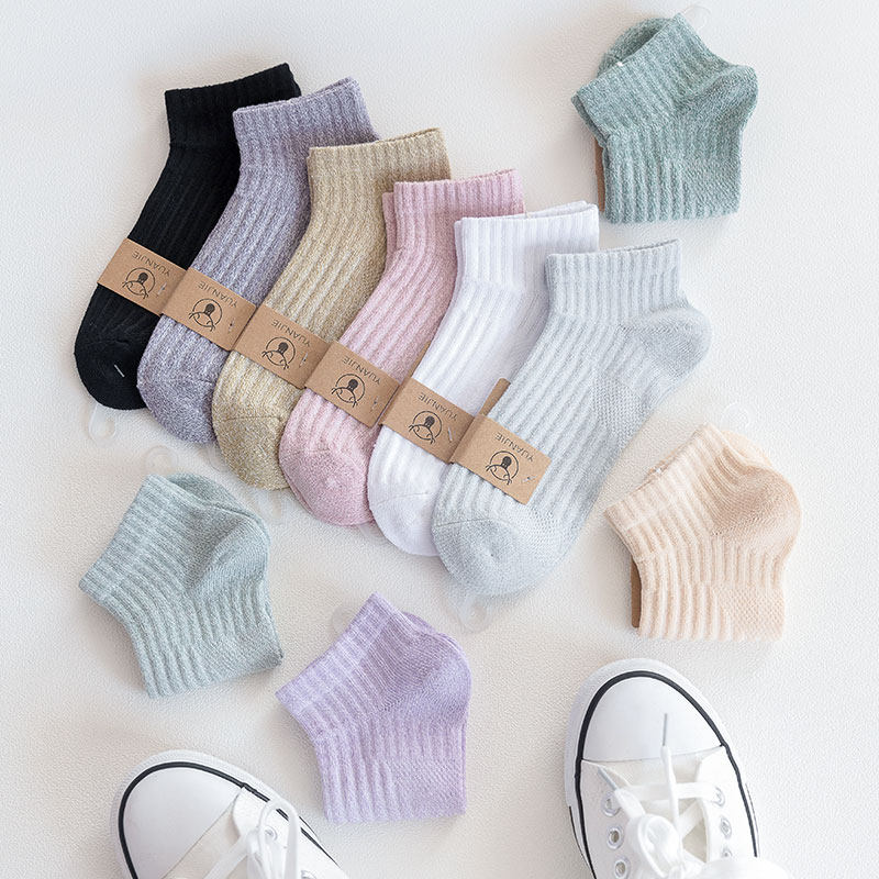 Socks Children Short Sox Low Gang Shallow Mouth Han Edition Country Cute Lady Cotton Socks Summer Thin spring and autumn Chinese Silo Socks College Wind