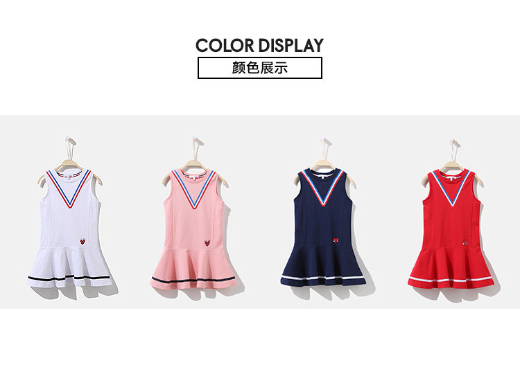 ELLE kids  2020年夏季新款 女童海军风无袖连衣裙 图2