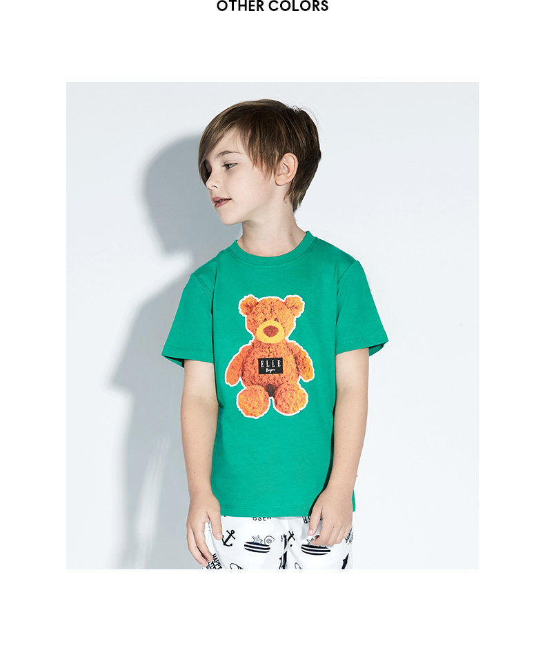 ELLE kids 2020年夏季新款 男/女童圆领短袖T恤 图1