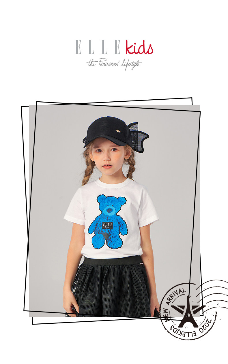 ELLE kids 2020年夏季新款 圆领短袖儿童T恤 天猫优惠券折后￥49包邮（￥99-50）男、女童110~160码多色可选
