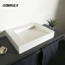 Simple square table upper basin wash basin household artificial stone one basin art basin toilet home wash table