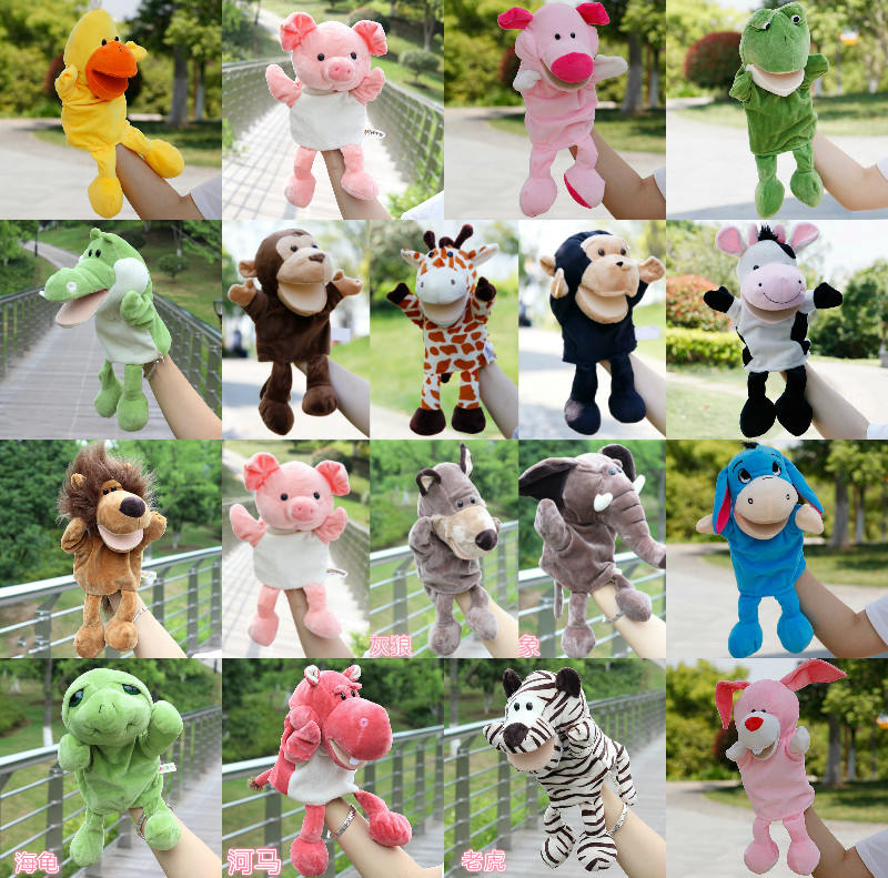 Mouth able to move the mouth full body animal hands Occasional Wolf Plush Toy Gloves Appeasement Dolls Show Storytelling