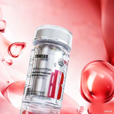 新西兰【TRWEKU】左旋虾青素油胶囊2瓶