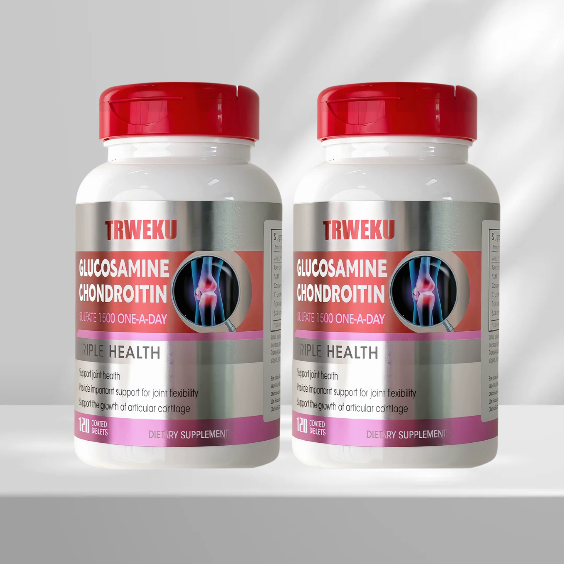 TRWEKU氨糖软骨素钙片120片*2瓶