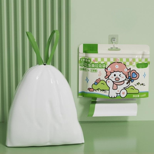 加厚免撕垃圾袋艾草清香抽绳特厚家用自带香氛宿舍超厚收口厚款