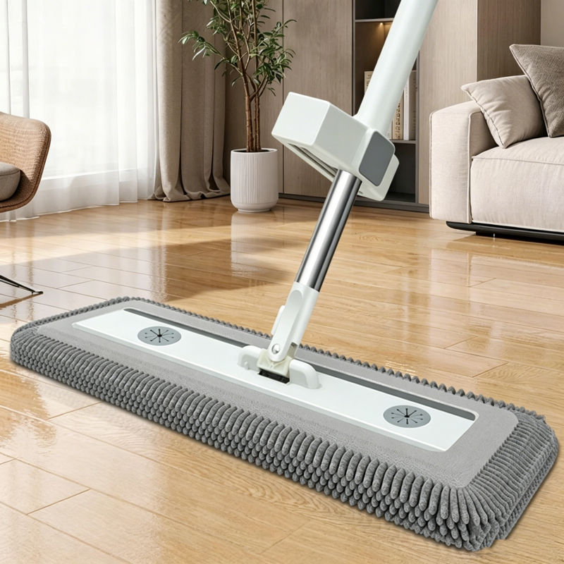 雪尼尔拖把家用免手一拖新款懒人湿两用拖地神器大号拖布吸水4