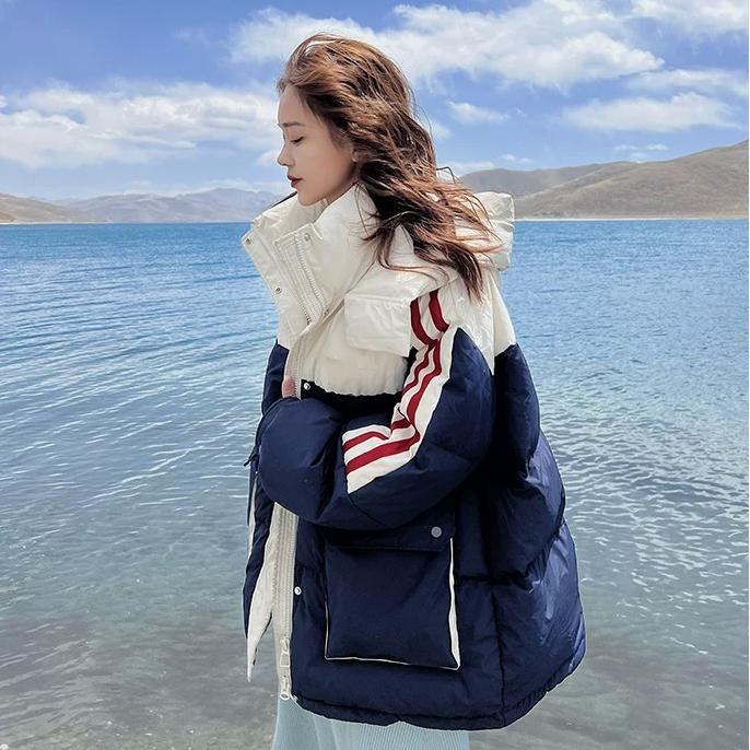 MMLG MCQ新款羽绒棉服男女冬季厚棉袄连帽外套韩版潮流宽松ins潮