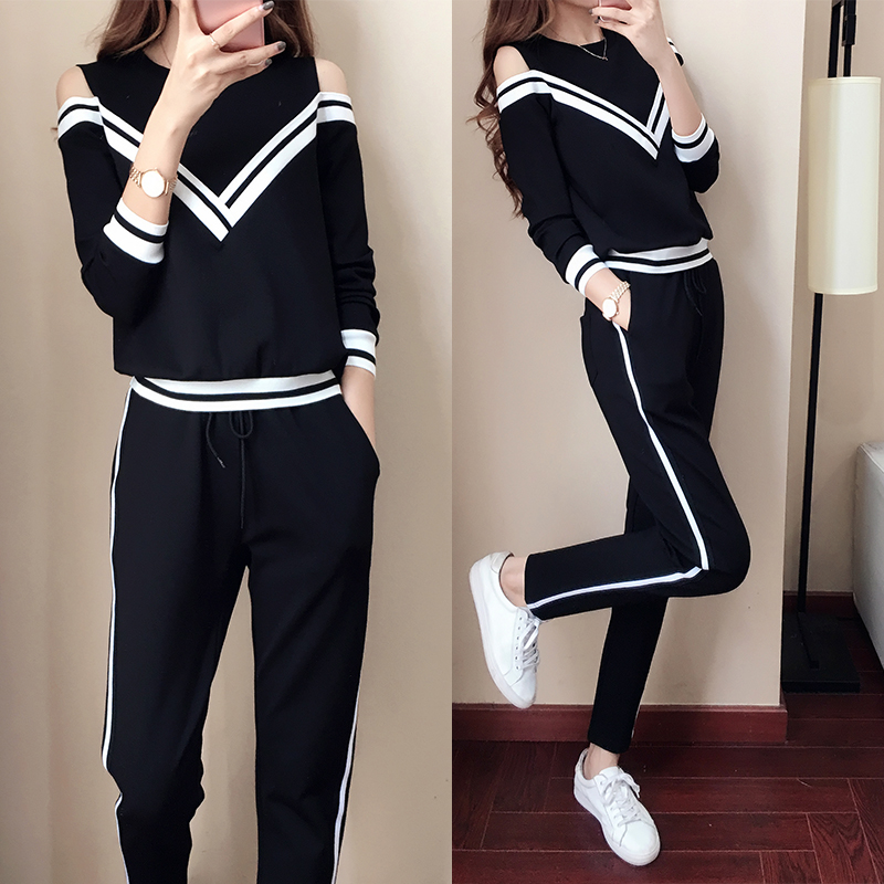 Leisure Sports Set Women in Autumn Clothing 2023 new fashion two - piece suit Han - style dress loosely and lean temperament